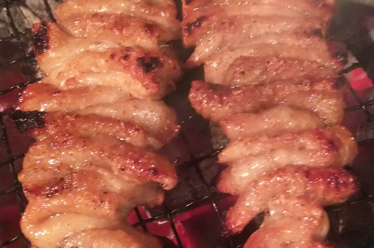 皮串焼き