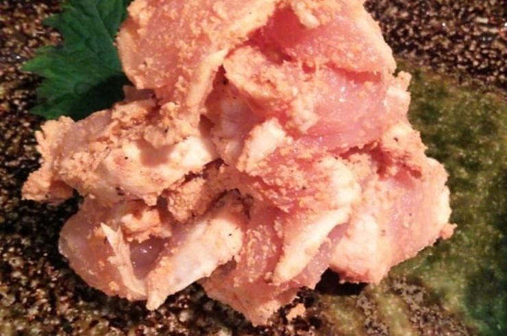 鶏胸あん肝和え